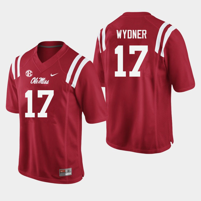 Men #17 Davin Wydner Ole Miss Rebels College Football Jerseys Sale-Red